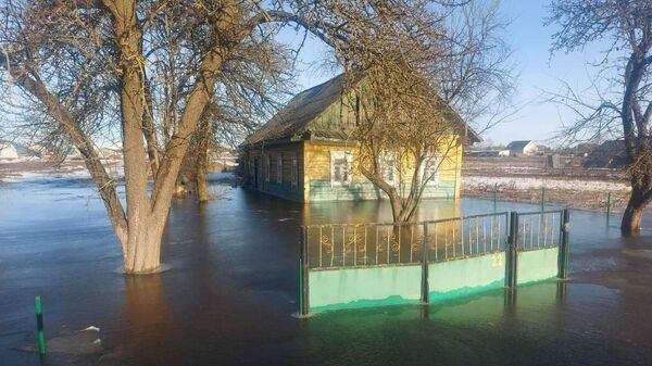 Падтоплены паводкай дом - Sputnik Беларусь