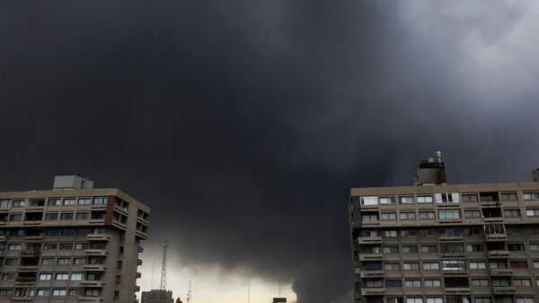 Дым на месте удара в Тегеране - Sputnik Беларусь