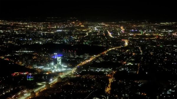Как выглядит ночной Минск с высоты птичьего полета – аэросьемка от МЧС - Sputnik Беларусь