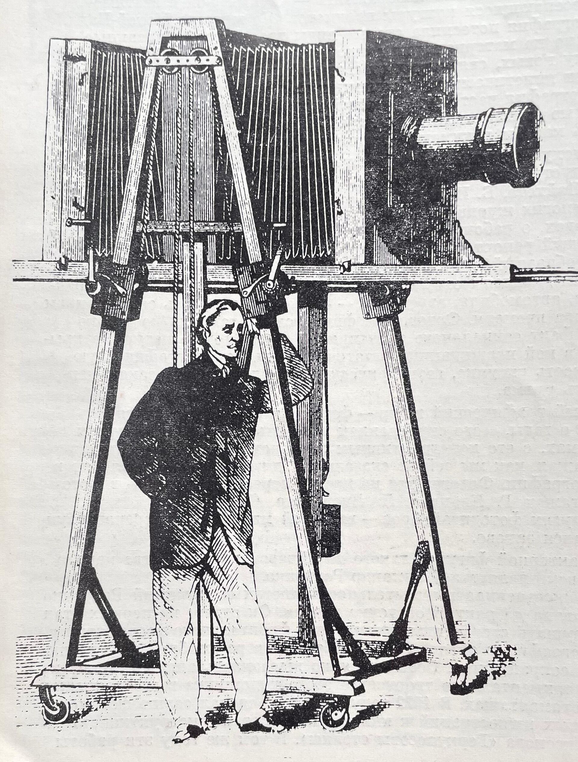 Венский фотограф Людвиг Ангерер у сверхкрупноформатной камеры собственного производства, 1866 год  - Sputnik Беларусь, 1920, 16.03.2026