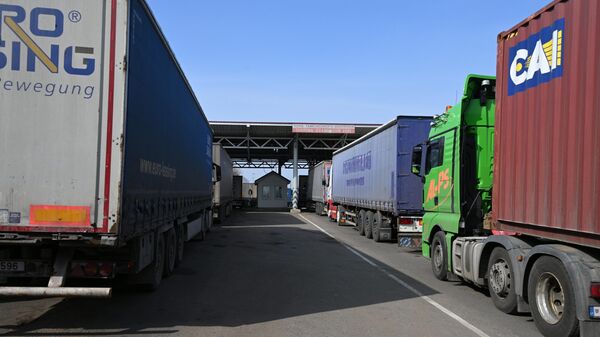 Литовские фуры в пункте пропуска Каменный Лог - Sputnik Беларусь