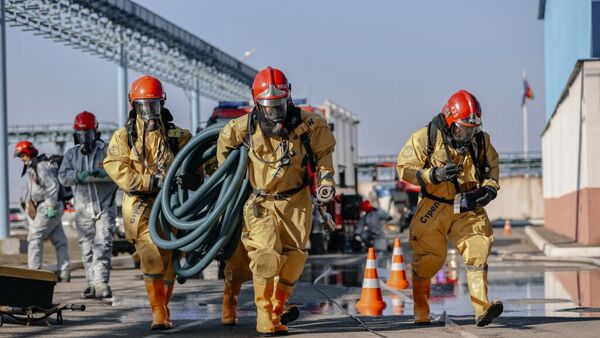 МЧС и "Беларуськалий" отработали ликвидацию химической аварии