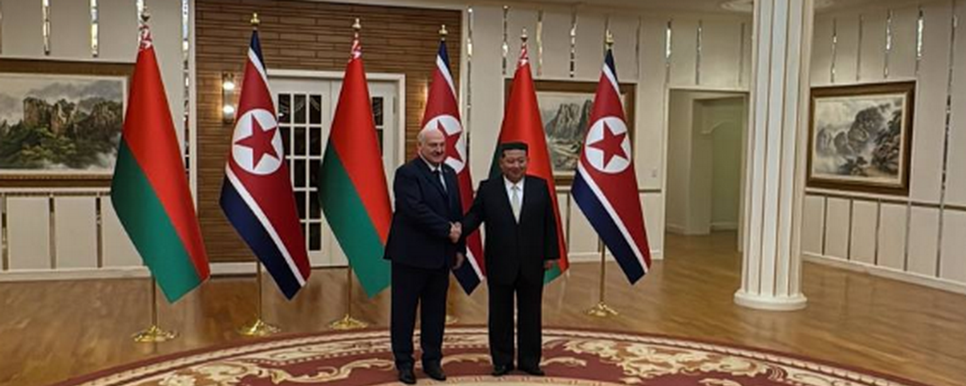 Перагаворы прэзідэнта Беларусі Аляксандра Лукашэнкі са старшынёй Дзяржаўных спраў Карэйскай Народна-Дэмакратычнай Рэспублікі Кім Чэн Ынам - Sputnik Беларусь, 1920, 26.03.2026