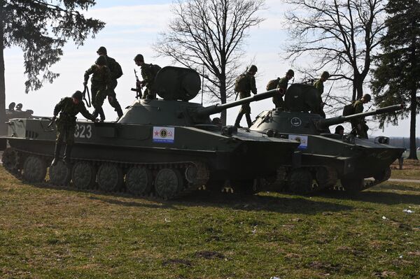 Открытие камня памяти, приуроченного к 320-й годовщине со дня рождения морской пехоты России - Sputnik Беларусь