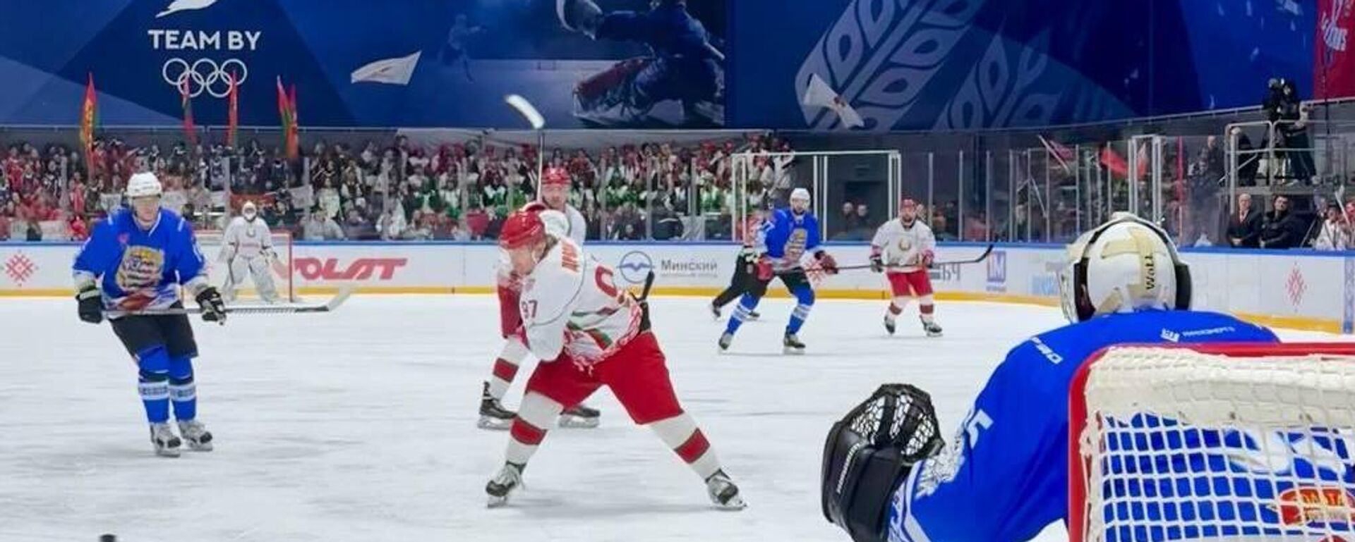 Команда президента в матче против Минской области (финал РХЛ) - Sputnik Беларусь, 1920, 31.03.2026
