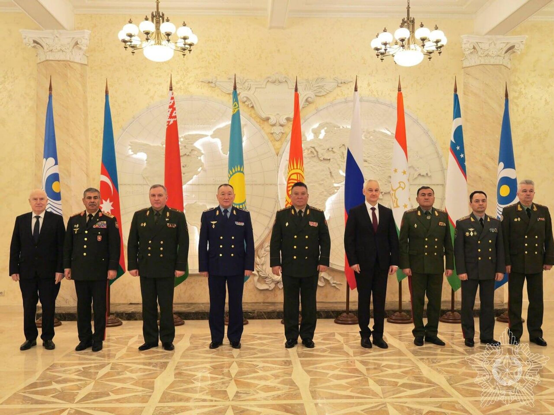 Участники заседания Совета глав Минобороны стран СНГ в Москве - Sputnik Беларусь, 1920, 02.04.2026