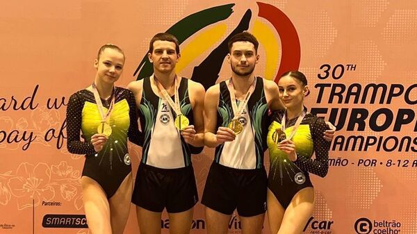 Белорусы стали чемпионами Европы в синхронных прыжках на батуте