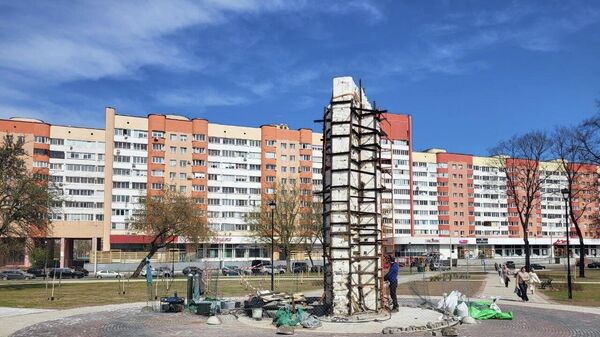 Работы по установке памятного знака минским подпольщикам - Sputnik Беларусь