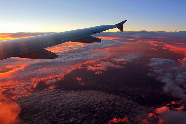 Аблокі над Беларуссю з борта самалёта Airbus A320. - Sputnik Беларусь