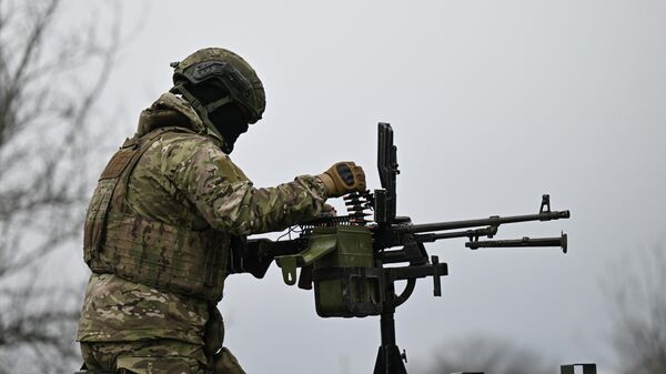 Боевая работа мобильной огневой группы группировки Южная на Константиновском направлении СВО - Sputnik Беларусь