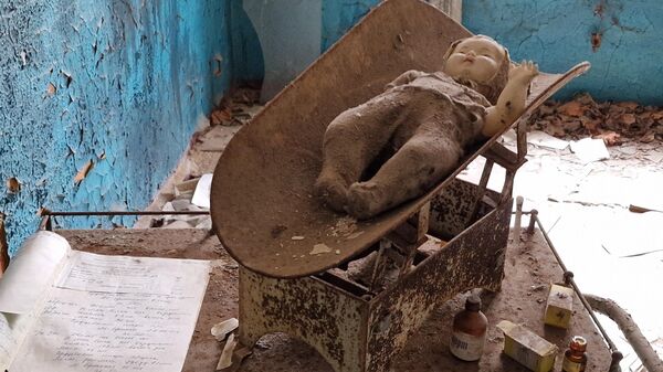 Кукла в больнице в зоне отчуждения - Sputnik Беларусь