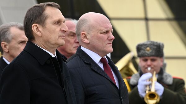 Глава СВР РФ С. Нарышкин и председатель КГБ Беларуси И. Тертель  - Sputnik Беларусь