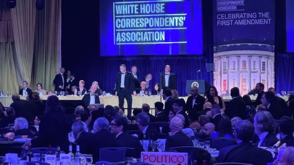 Во время торжественного приема для журналистов пула Белого дома - Sputnik Беларусь