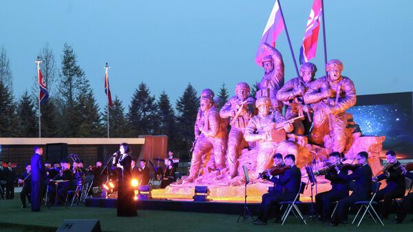 Цырымонія адкрыцця ў Пхеньяне музейна-мемарыяльнага комплексу, прысвечанага подзвігу герояў замежнай ваеннай аперацыі - Sputnik Беларусь