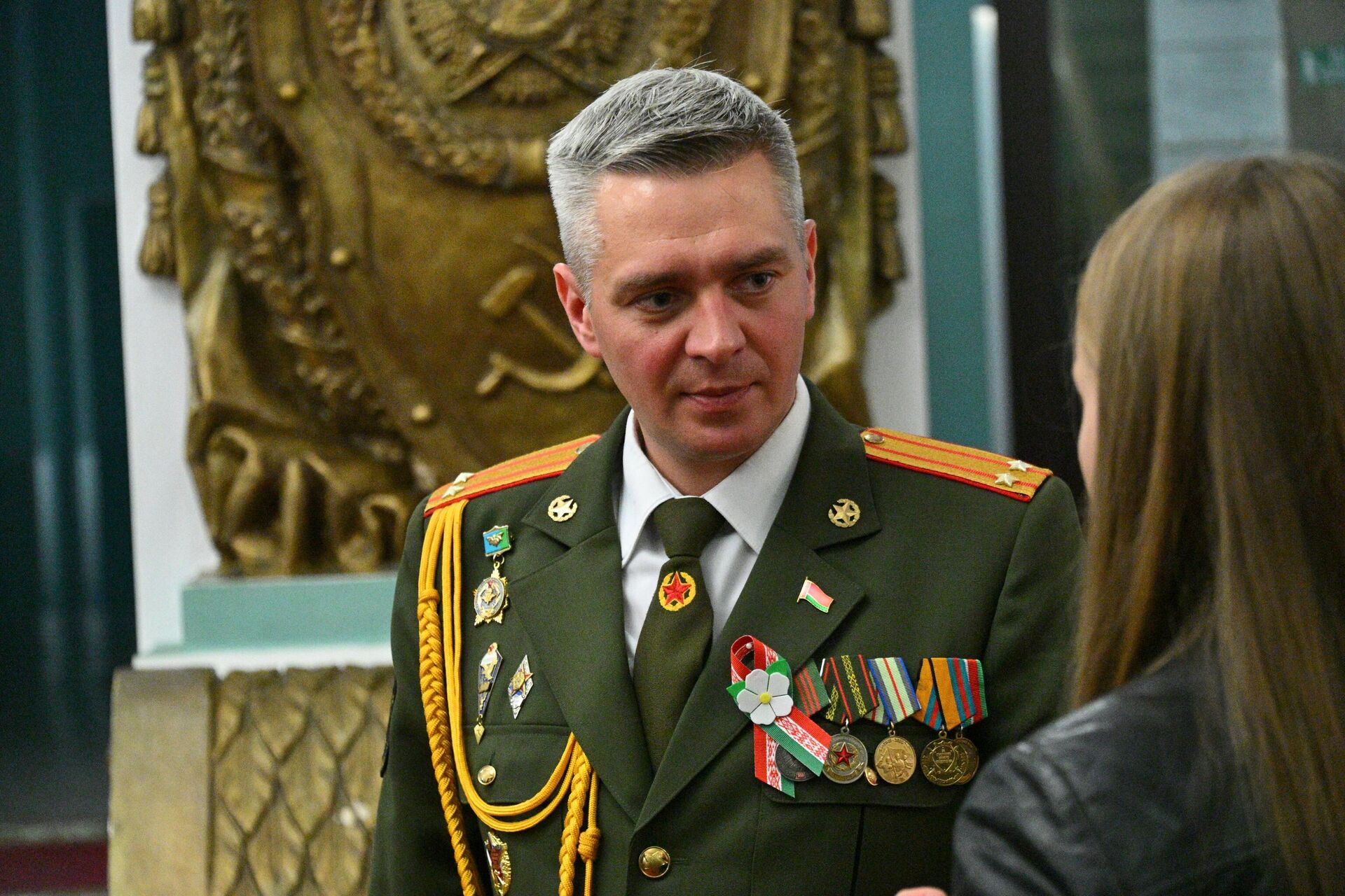 Заместитель начальника Минского суворовского военного училища по идеологической работе подполковник Алексей Осипов - Sputnik Беларусь, 1920, 08.05.2026