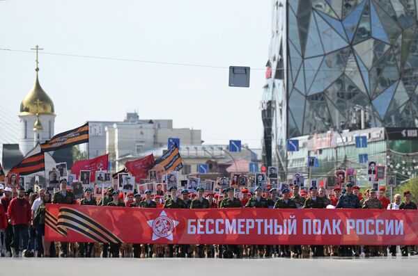 Акция Бессмертный полк в Новосибирске