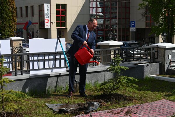 Акция для юных спортсменов у Дома Москвы в Минске Акция для юных спортсменов у Дома Москвы в Минске - Sputnik Беларусь