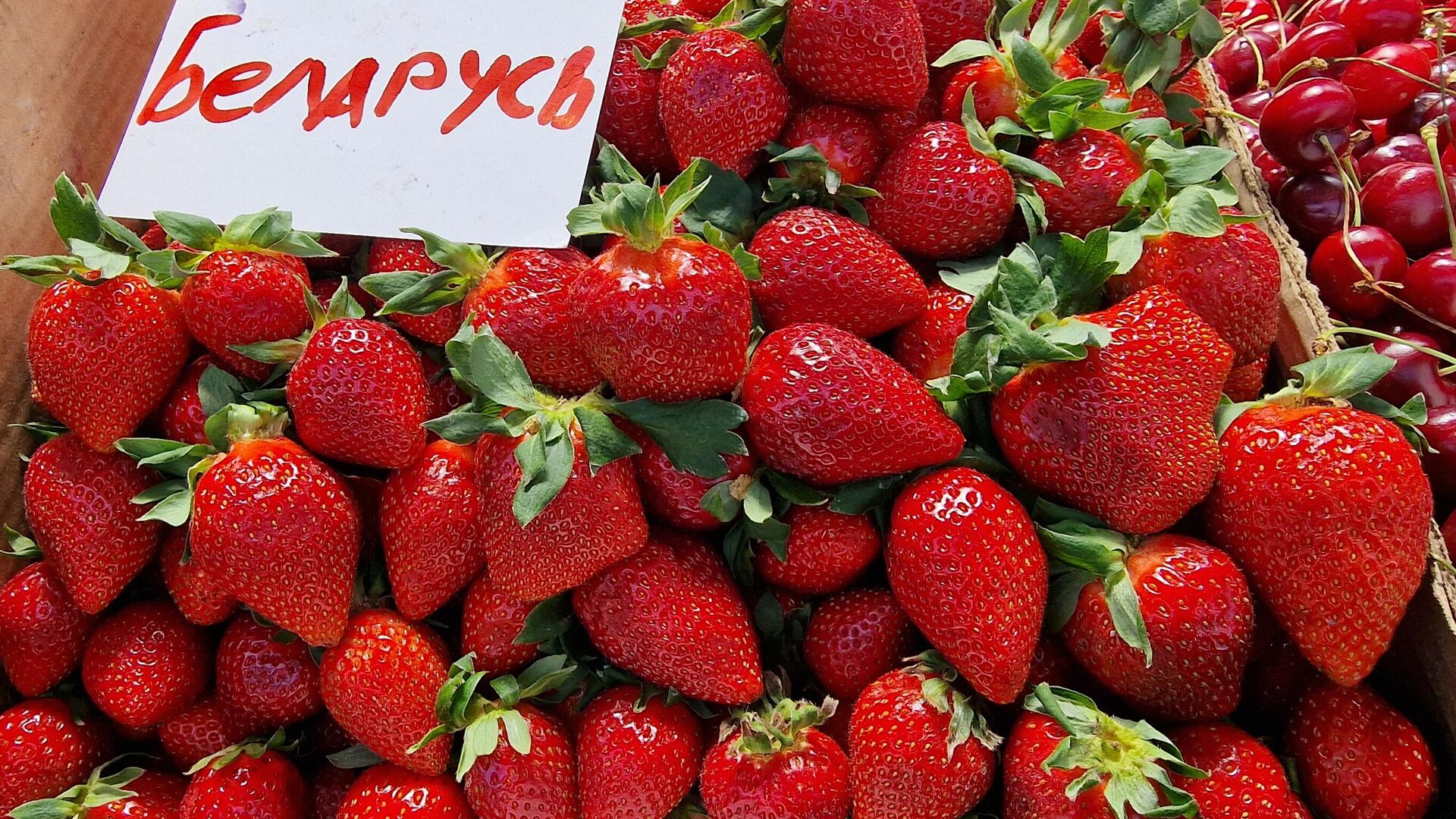 Клубника на Комаровском рынке в Минске Клубника на Комаровском рынке в Минске - Sputnik Беларусь, 1920, 29.05.2026