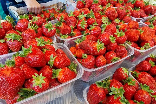 Клубника на Комаровском рынке в Минске Клубника на Комаровском рынке в Минске - Sputnik Беларусь