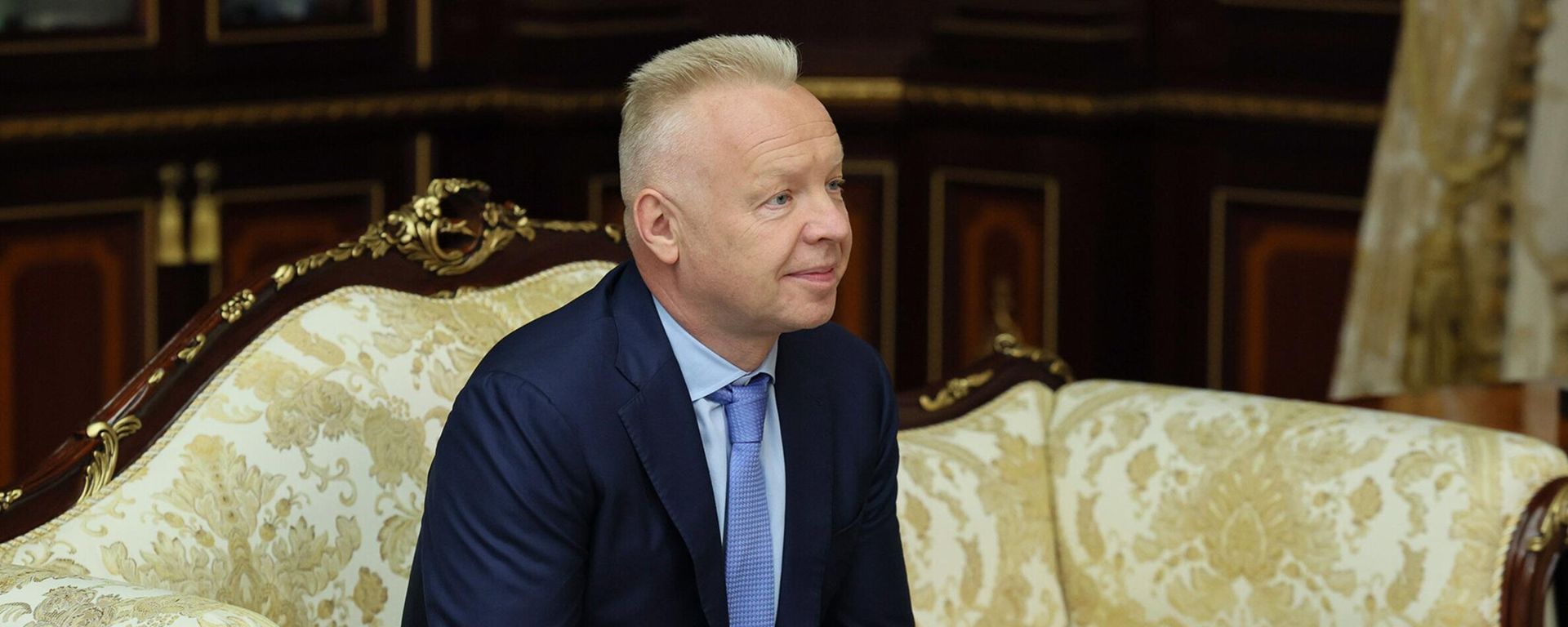 Расійскі бізнесмен Дзмітрый Мазепін на сустрэчы з прэзідэнтам Беларусі Аляксандрам Лукашэнкам - Sputnik Беларусь, 1920, 03.06.2026