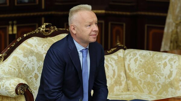 Российский бизнесмен Дмитрий Мазепин на встрече с президентом Беларуси Александром Лукашенко - Sputnik Беларусь