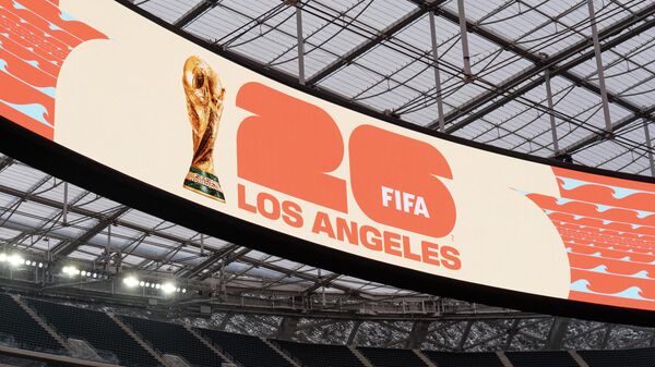 Логотип Чемпионата мира по футболу FIFA 2026 в Лос-Анджелесе  - Sputnik Беларусь
