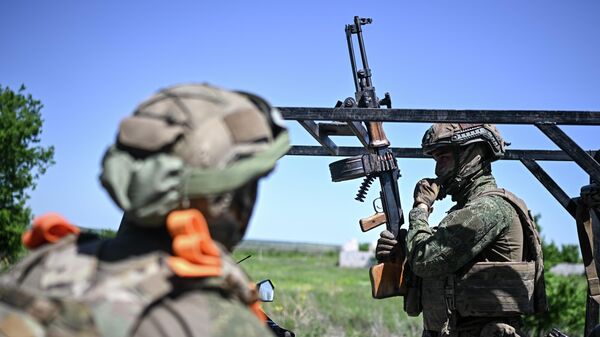 Морские пехотинцы группировки войск Восток на направлении Гуляйполе в зоне СВО - Sputnik Беларусь