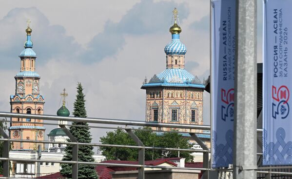 Баннеры с символикой саммита "Россия – АСЕАН" в Казани.  - Sputnik Беларусь