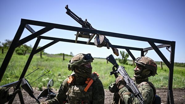 Морские пехотинцы группировки войск Восток на направлении Гуляйполе в зоне СВО - Sputnik Беларусь