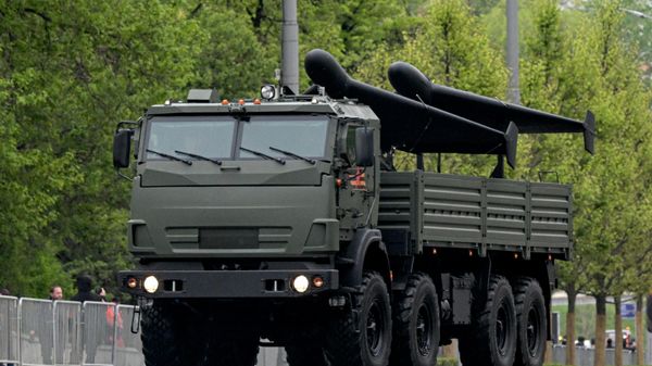 Беспилотники Герань-2 в кузове грузовика КамАЗ, архивное фото - Sputnik Беларусь