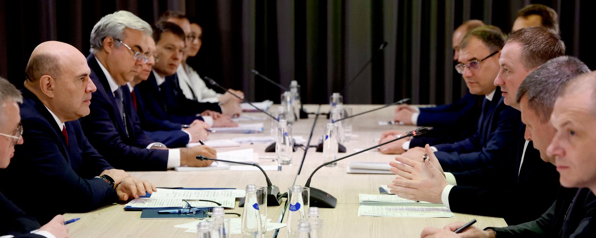 Сустрэча прэм'ер-міністра РФ Міхаіла Мішусціна з прэм'ер-міністрам Беларусі Аляксандрам Турчыным - Sputnik Беларусь, 1920, 06.07.2026