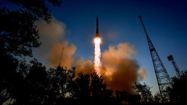 Запуск РН Союз-2-1а с пилотируемым кораблем Союз МС-29 с космодрома Байконур - Sputnik Беларусь