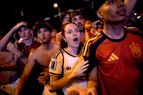 Іспанскія фанаты пасля гола Торэса. - Sputnik Беларусь