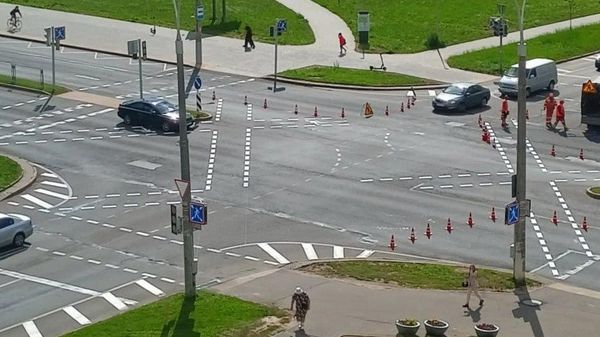 Первый в Минске диагональный переход появился в Каменной горке - Sputnik Беларусь
