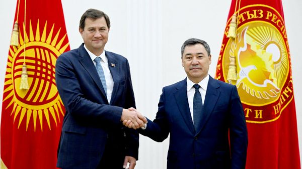 Міністр замежных спраў Беларусі Максім Рыжанкоў і прэзідэнт Кыргызстана Садыр Жапараў - Sputnik Беларусь