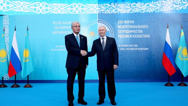 Президенты России и Казахстана Владимир Путин и Касым-Жомарт Токаев - Sputnik Беларусь