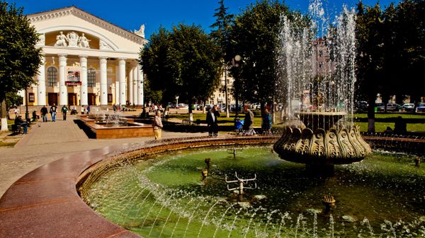 Калуга, Театральная площадь, архивное фото - Sputnik Беларусь