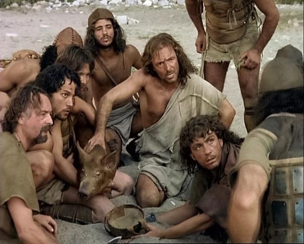 Арманд Ассанте в роли Одиссея в двухсерийном телефильме 1997 года Одиссея (The Odyssey) режиссера Андрея Кончаловского