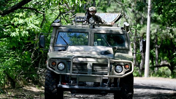 Бронеавтомобиль Тигр мобильной огневой группы группировки войск Центр на Добропольском направлении СВО - Sputnik Беларусь