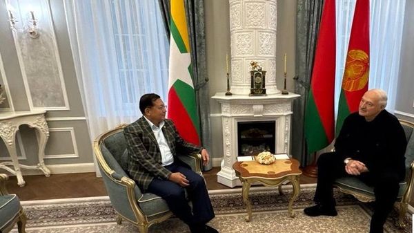 Президент Мьянмы Мин Аун Хлайн и президент Беларуси Александр Лукашенко - Sputnik Беларусь