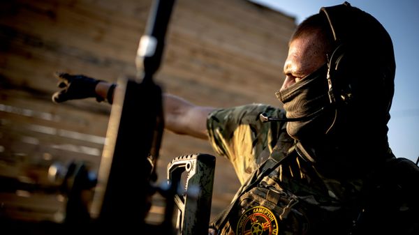 Боевая работа МОГ сводно-артиллерийской группы Пресса спецназа Ахмат на Харьковском направлении СВО - Sputnik Беларусь