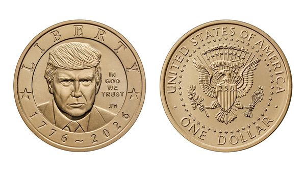 Монета с портретом Дональда Трампа - Sputnik Беларусь