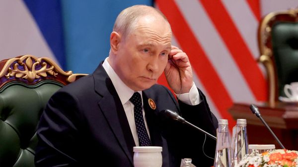 Президент РФ Владимир Путин на заседании XVIII саммита БРИКС в Нью-Дели - Sputnik Беларусь