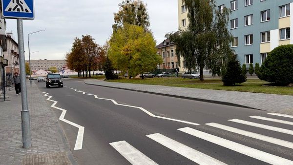 Адзіная ў Беларусі крывая разметка з’явілася ў Гродне - Sputnik Беларусь