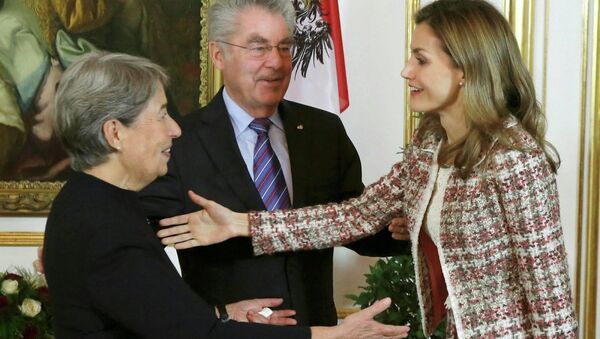 Королева Испании Летиция и президент Австрии Хайнц Фишер открывают выставку Диего Веласкеса - Sputnik Беларусь