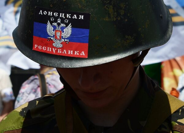 Митинг в поддержку Донецкой Народной Республики (ДНР) на площади Ленина в Донецке - Sputnik Беларусь