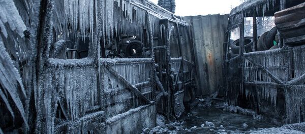 Барыкады на вуліцы Грушэўскага ў Кіеве - Sputnik Беларусь