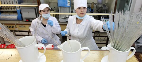 Брестский комбинат, лаборатория контроля  качества - Sputnik Беларусь