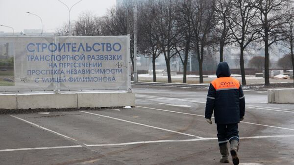 Место строительства развязки на пересечении пр. Независимости и ул. Филимонова в Минске - Sputnik Беларусь