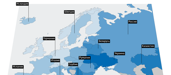 Рейтинг стран Европы по доле расходов семей на продукты питания — 2014 - Sputnik Беларусь
